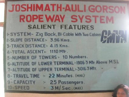 Information - Ropeway from Joshimath to Auli
