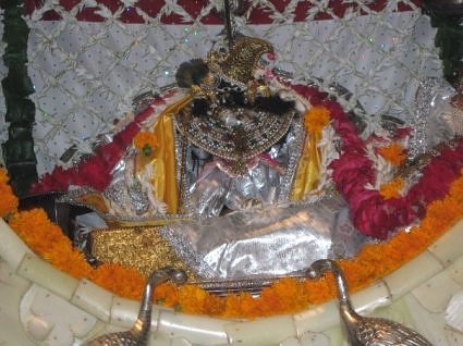 Sri Radha Raman ji in a Phool bangla